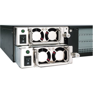 Axiomtek AX61220TB 2U Rackmount Chassis for SBC, hot-swap redundant power option, 475 mm depth